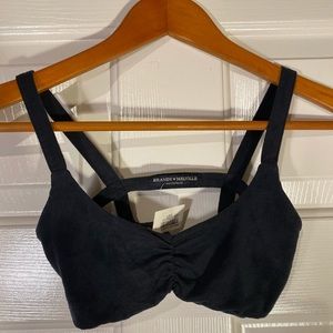 Brandy Melville Faux Suede Bra Top